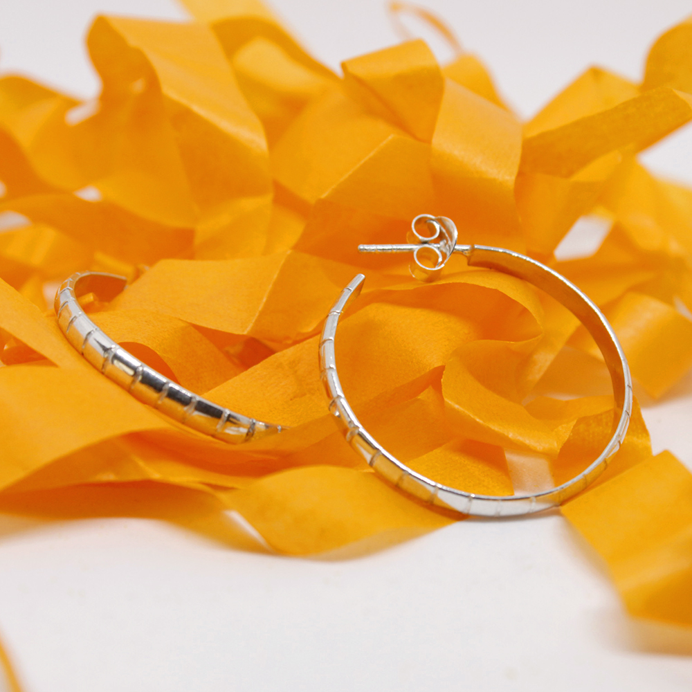 Aros Paula en plata de ley