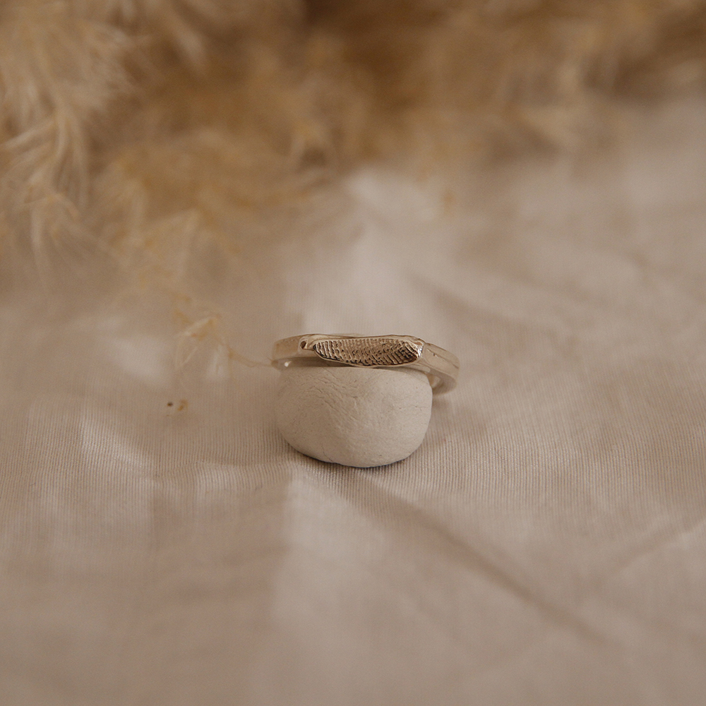 Kit Huellas: Anillo fino en plata de ley