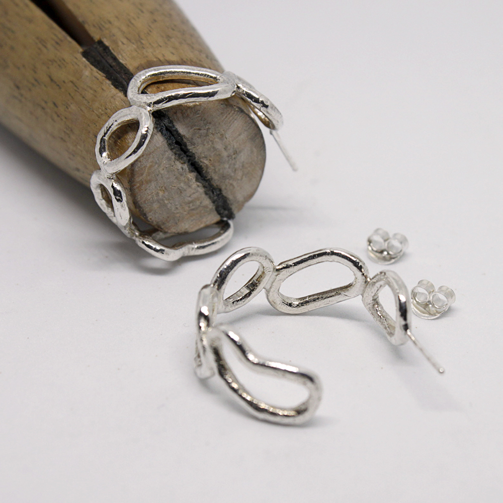 Pendientes Alas en plata de ley