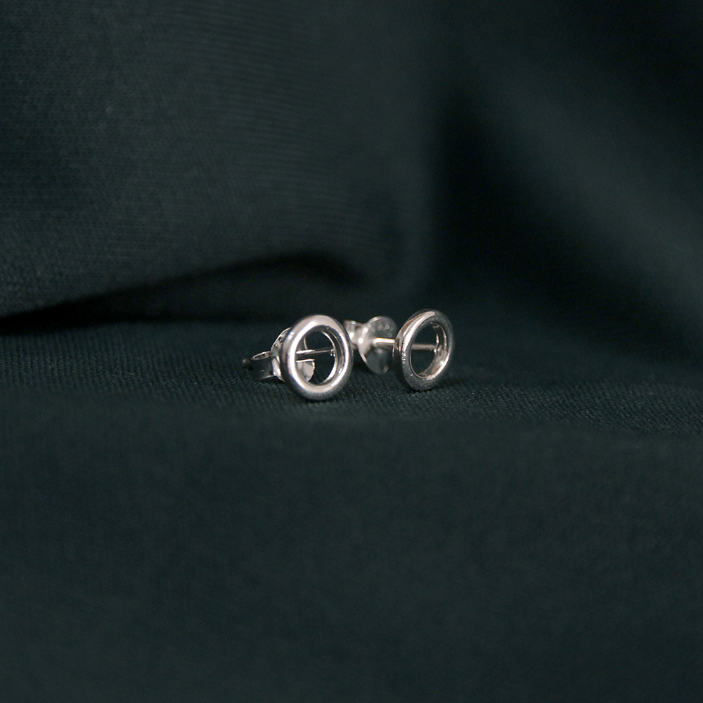 Pendientes Círculo en plata de ley