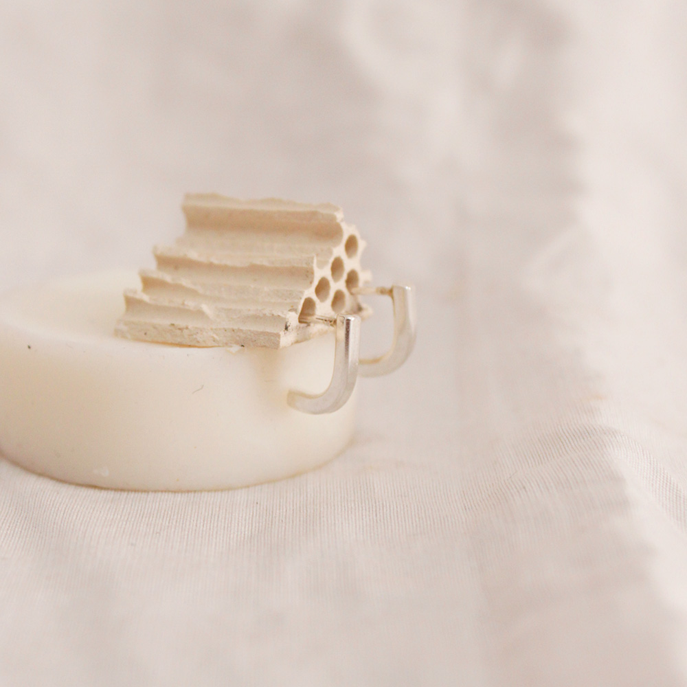 Pendientes Lóbulo en plata de ley